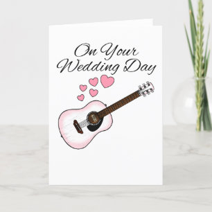 Tarjeta De Agradecimiento Boda de guitarra acústica guitarrista
