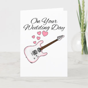 Tarjeta De Agradecimiento Boda de guitarra eléctrica: músico de guitarra