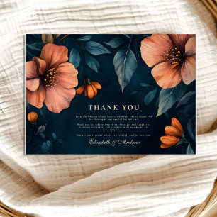 Tarjeta De Agradecimiento Boda de Halloween elegante