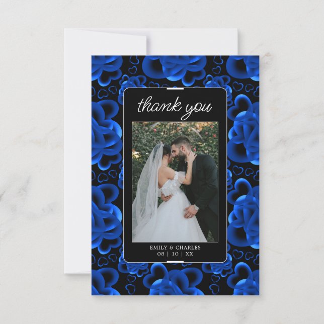 Tarjeta De Agradecimiento Boda de Hearts Ainfinidad (Anverso)