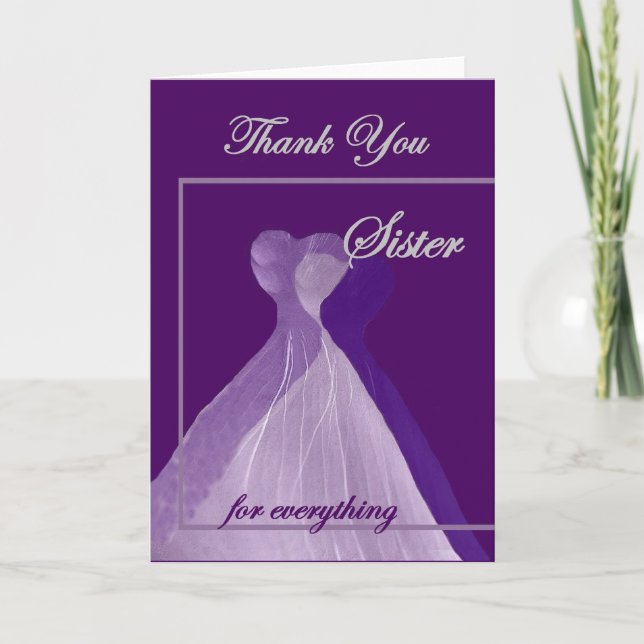 TARJETA DE AGRADECIMIENTO BODA DE HERMANA GRACIAS (Anverso)