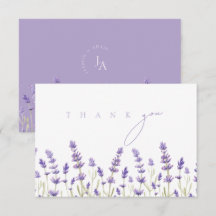 Boda de Iniciales de Flores Silvestres de Lavanda 