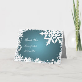 Tarjeta De Agradecimiento boda de invierno acuático Gracias