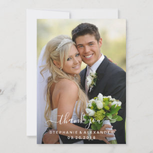 Tarjeta De Agradecimiento Boda de invierno con abetos al acuarela