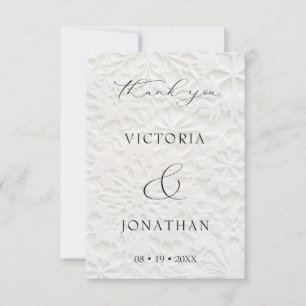 Tarjeta De Agradecimiento Boda de invierno con letra elegante