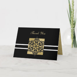Tarjeta De Agradecimiento boda de invierno negro Gracias