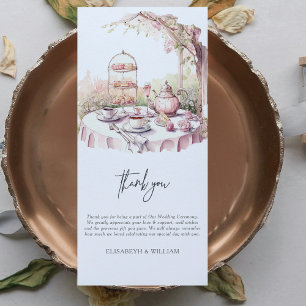 Tarjeta De Agradecimiento Boda de jardín acuarela