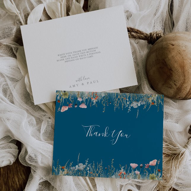 Tarjeta De Agradecimiento Boda de la flor salvaje Boho (Subido por el creador)