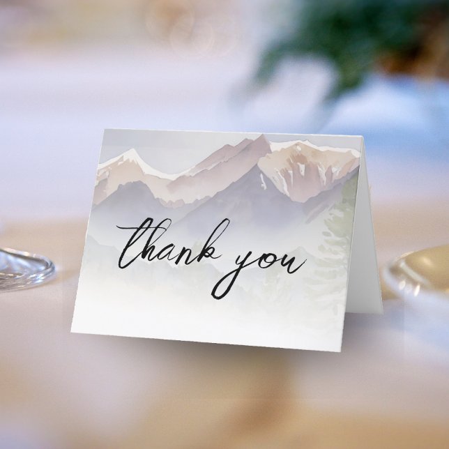 Tarjeta De Agradecimiento Boda de la Montaña de Colorado (Colorado Mountain Wedding Thank You Card)