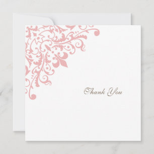 Tarjeta De Agradecimiento Boda de la plaza Regencia Rosa Fleur de Lis