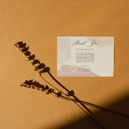 Tarjeta De Agradecimiento Boda de las flores abstractas