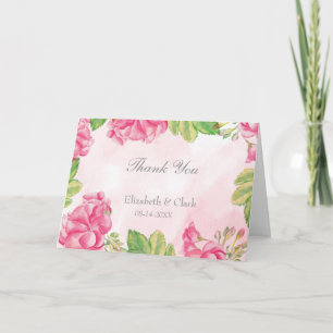 Tarjeta De Agradecimiento Boda de las flores de verano gracias