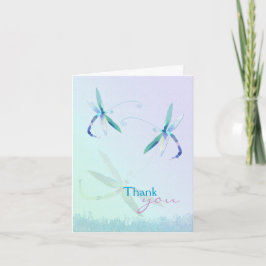 Tarjeta De Agradecimiento Boda de las libélulas de campo de primavera gracia
