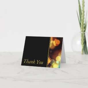 Tarjeta De Agradecimiento Boda de las luces Twilight Bokeh