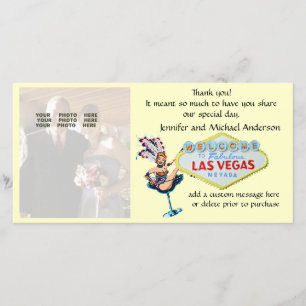 Tarjeta De Agradecimiento Boda de Las Vegas. Gracias