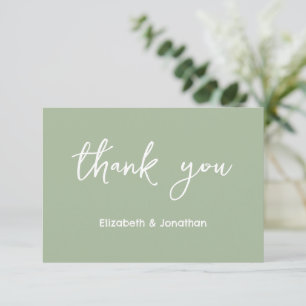 Tarjeta De Agradecimiento Boda de letra elegante