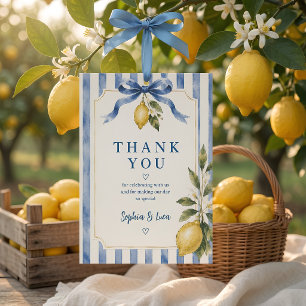 Tarjeta De Agradecimiento Boda de Limón Italiano de Boda 