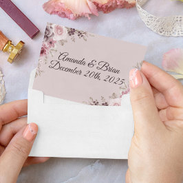 Tarjeta De Agradecimiento boda de los Marrones Profundos de los años 1980