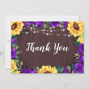 Tarjeta De Agradecimiento Boda De Madera De La Frontera Floral Rusa De Giro