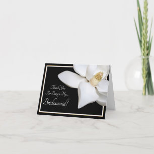 Tarjeta De Agradecimiento Boda De Magnolia Blanca Gracias Por Ser Noviaria
