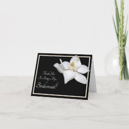 Tarjeta De Agradecimiento Boda De Magnolia Blanca Gracias Por Ser Noviaria