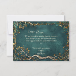 Tarjeta De Agradecimiento Boda de Majestad de la Tierra Media