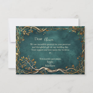 Tarjeta De Agradecimiento Boda de Majestad de la Tierra Media