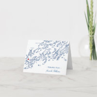 Boda de mapas de Portland Maine Casco Bay Personal