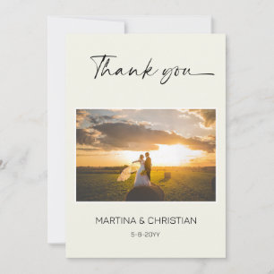 Tarjeta De Agradecimiento Boda De Marfil Gracias Postcard