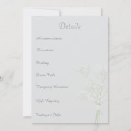 Tarjeta De Agradecimiento Boda de marfil suave, diseño minimalista, detalle