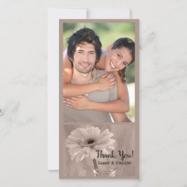 Tarjeta De Agradecimiento Boda de margarita rosa pálido gracias