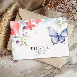 Tarjeta De Agradecimiento Boda de Mariposas en el Estómago Desayuno