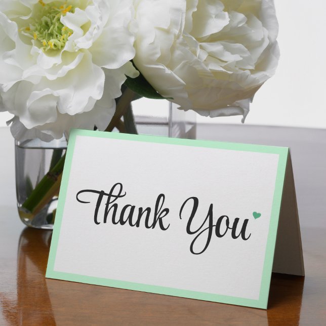 Tarjeta De Agradecimiento Boda de Menta para Ducha Nupcial (Mint to Be Wedding Bridal Shower Thank You Card
)