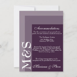 Tarjeta De Agradecimiento Boda de Moda Purple Modern