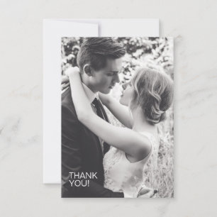Tarjeta De Agradecimiento Boda de Moda Rústica Marrón