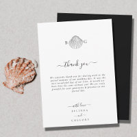 Boda de monograma de almejas minimalistas