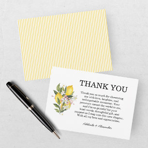 Tarjeta De Agradecimiento Boda de Monograma de Peonía Rosa Floral Elegante