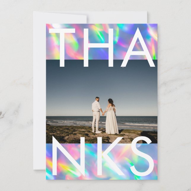 Tarjeta De Agradecimiento Boda de monograma irlandés ultraconservador (Anverso)