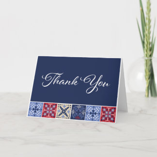 Tarjeta De Agradecimiento Boda de mosaico de Talavera mexicana Gracias Carta