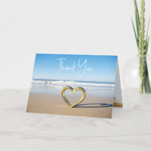 Tarjeta De Agradecimiento Boda de Ocean Love Beach
