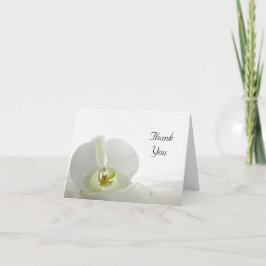 Tarjeta De Agradecimiento Boda de orquídeas blancas y velos dama de honor gr