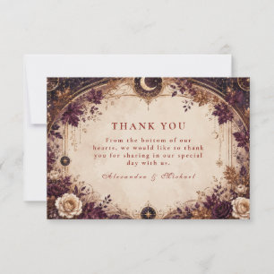 Tarjeta De Agradecimiento Boda de Otoño Celestial Encantada