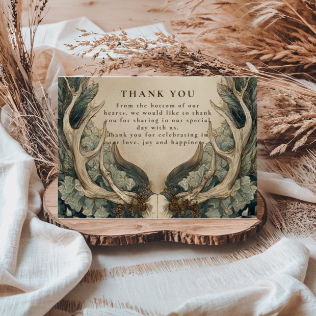 Tarjeta De Agradecimiento Boda de otoño en el bosque (Subido por el creador)