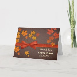 Tarjeta De Agradecimiento boda de otoño gracias