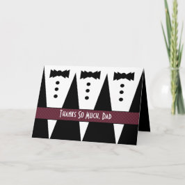 Tarjeta De Agradecimiento Boda de Papá - Gracias - Tres Esmóquines