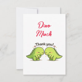 Tarjeta De Agradecimiento Boda de Pareja de Dinosaurios Adorables Agradecimi