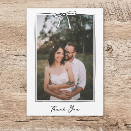 Tarjeta De Agradecimiento Boda de paro manuscrito de Coquette Whimsical