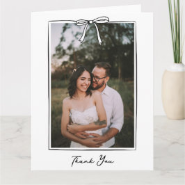 Tarjeta De Agradecimiento Boda de paro manuscrito de Coquette Whimsical