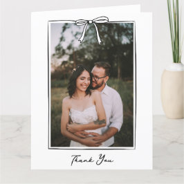 Tarjeta De Agradecimiento Boda de paro manuscrito de Coquette Whimsical