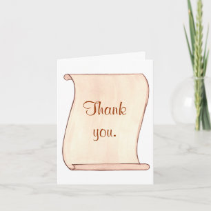 Tarjeta De Agradecimiento Boda de pergamino marrón y pekinés Gracias Cartas